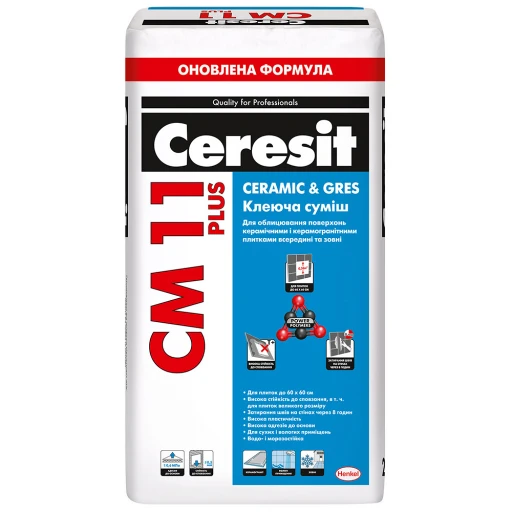 Клей для плитки Ceresit CM 11 Plus 25 кг