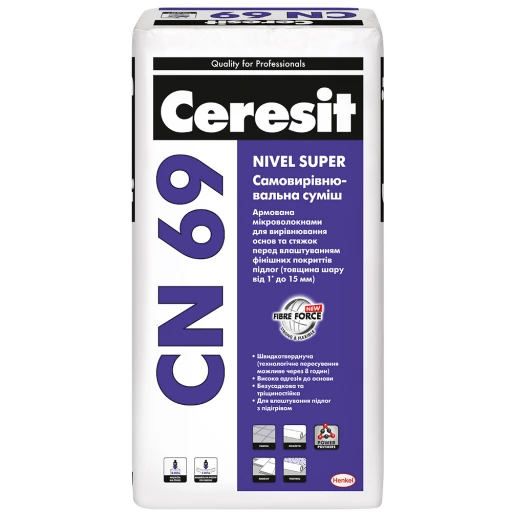 Самовирівнювальна суміш Ceresit CN 69 25 кг