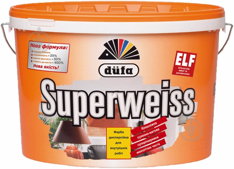 Фарба водно-дисперсійна Dufa Superweiss D4 10 л