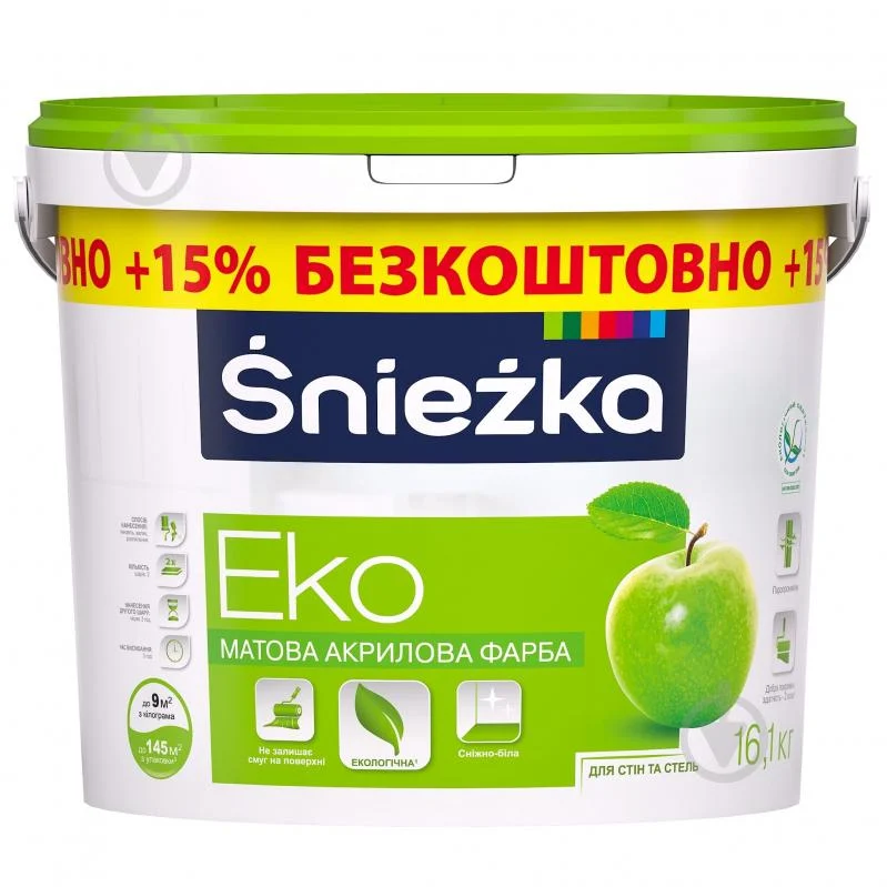 Фарба акрилова інтер’єрна Sniezka Eko 14 кг